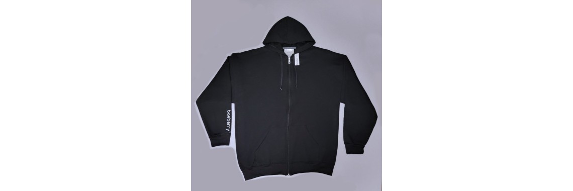 Baeberry™ Black Full Zip Hoodie